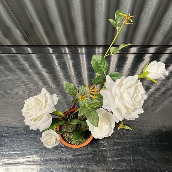 Pottery barn 18 inch white rose tree - Picture 2 of 5